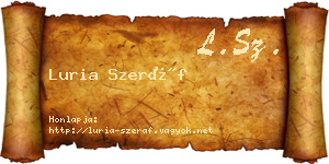 Luria Szeráf névjegykártya